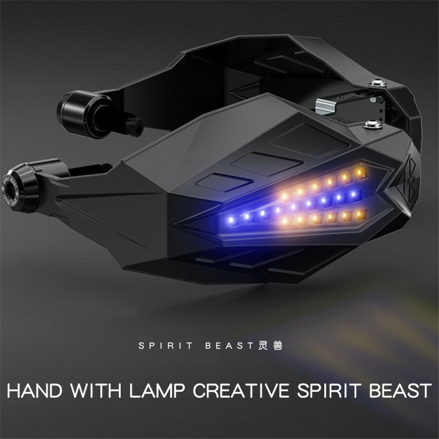 2PCS  Waterproof Windproof Motocross Grip Protection Windshield Hood LED light