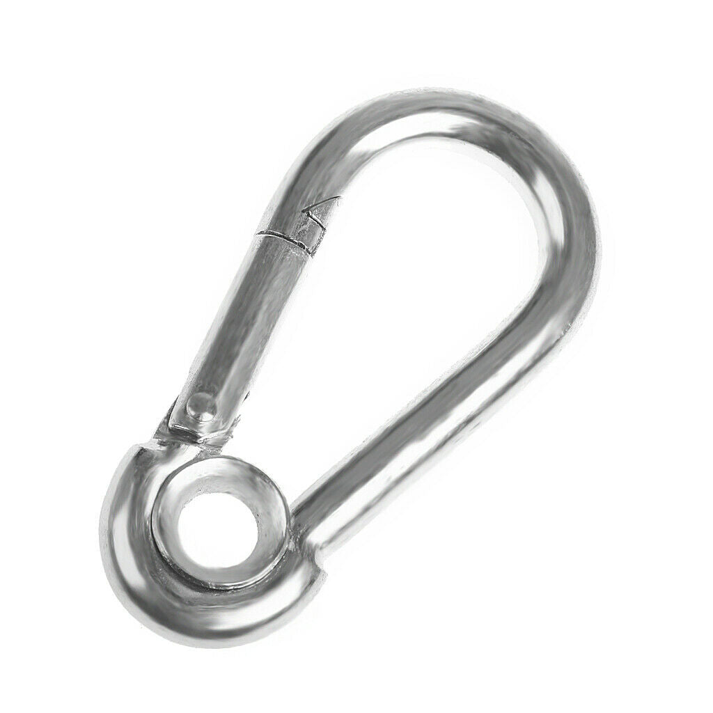 Mini Carabiner Camp Spring Snap Clip Hook Keychain Keyring Stainless Steel
