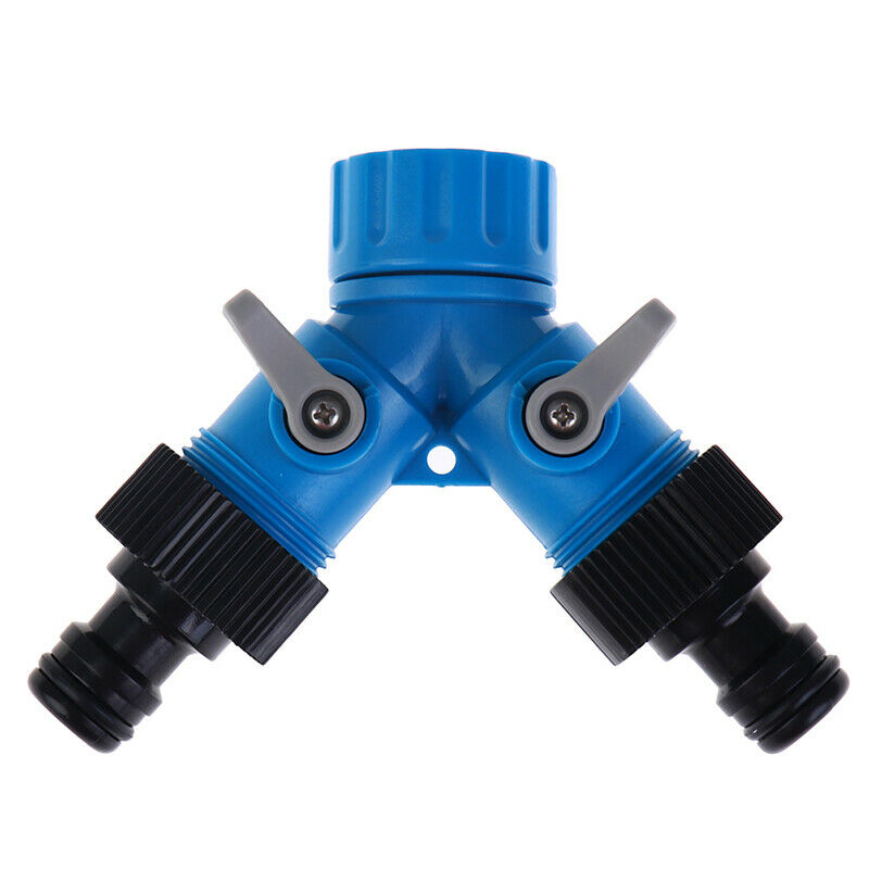 3/4'' Two Way Y Hose Pipe Garden Irrigation Splitter Tap Connector Fitti.l8
