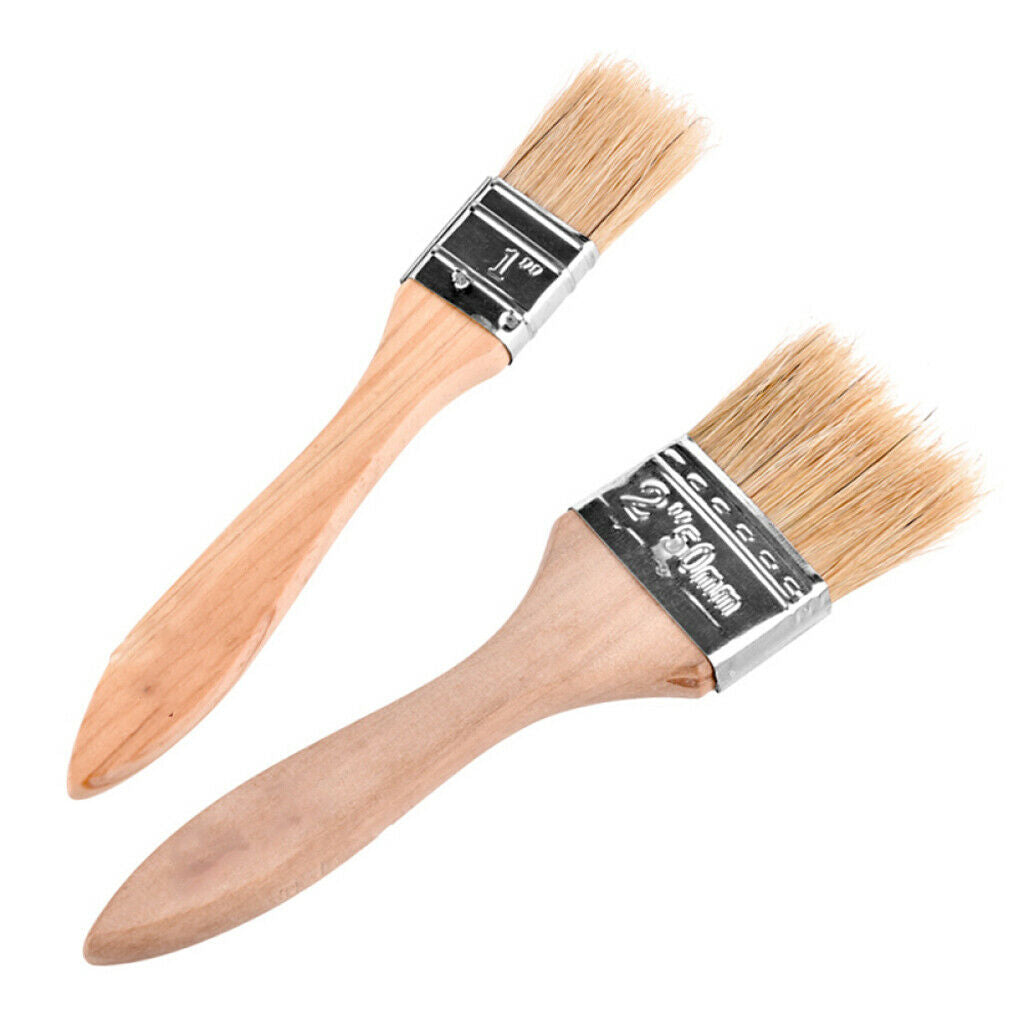Natural Bristle Flat Pastry Brush Heat-resistant for Pastries Dessert Bread