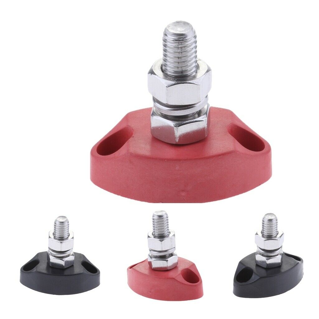 4 Pieces Junction Block Power Post Insulated Terminal Stud 6mm for Truck