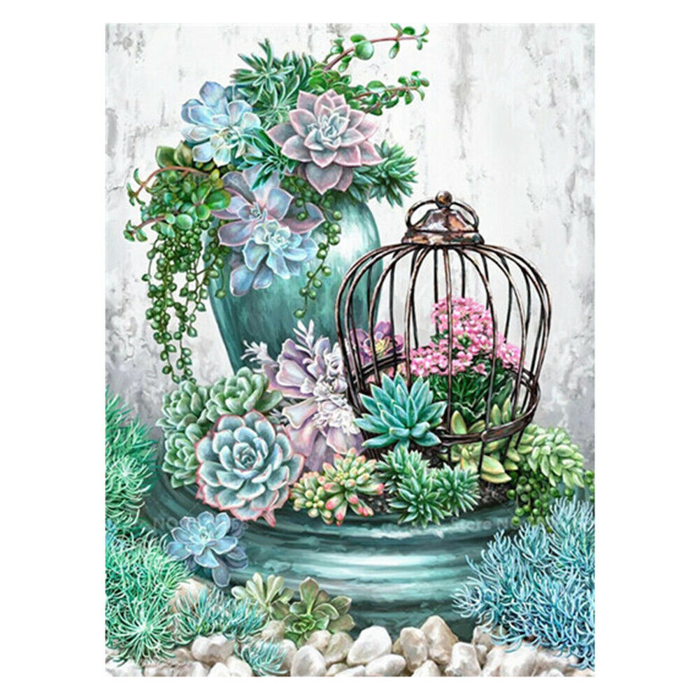 DIY 5D Mosaic Painting Kit Plant Full Drill Square Diamond Drawing Gift @