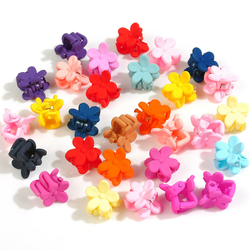 30pcs Girls Kids Mini Small Flower Hair Claws Clips Clamps Hair Pin Accessories