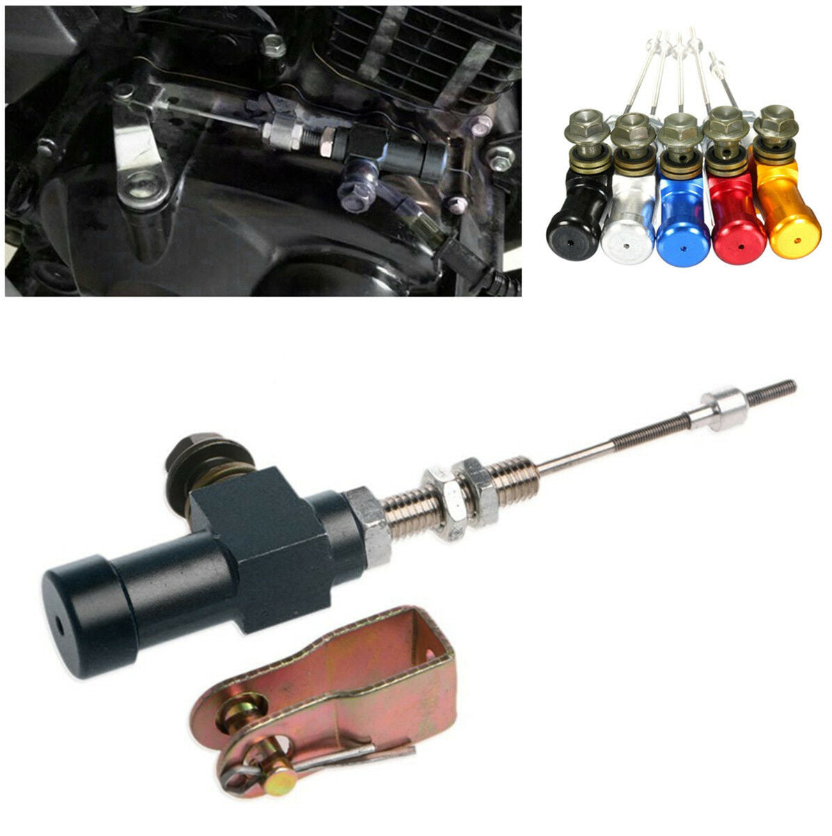 Universal Motorcycle Hydraulic Clutch Master Cylinder Rod Brake Pump Kit Durable