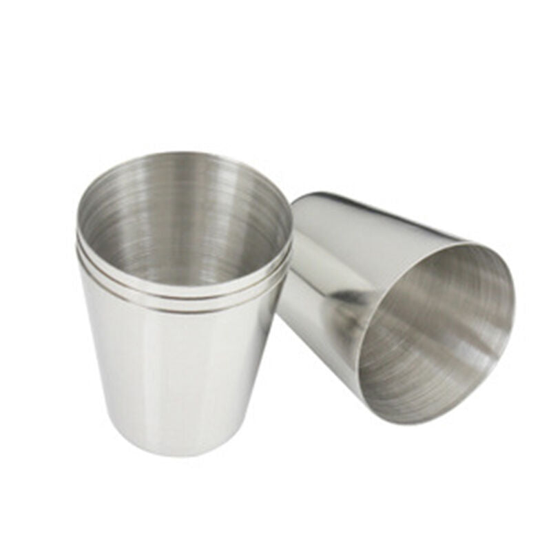 4X  Stainless Steel Cup Mug Drinking Coffee  Tea Beer Tumbler Camping..l8