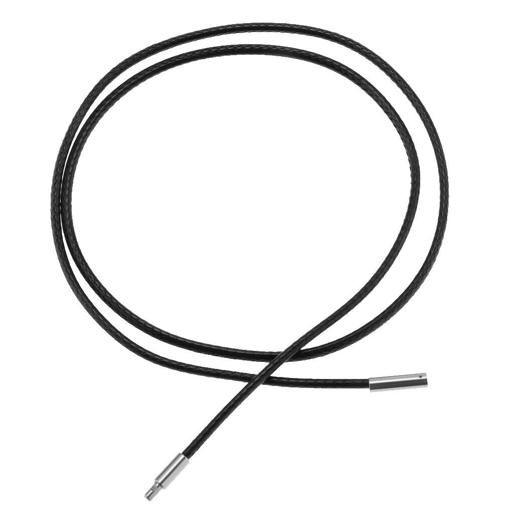 2x500mm Handmade Black Necklace Cords Wax Rope Strings for Jewelry Making