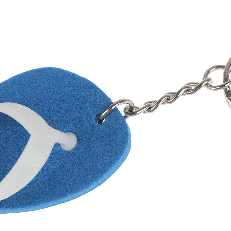 2x Boat Floating Keychain Buoyant Foam Flip Flops Shaped Key Floats Key Ri.l8