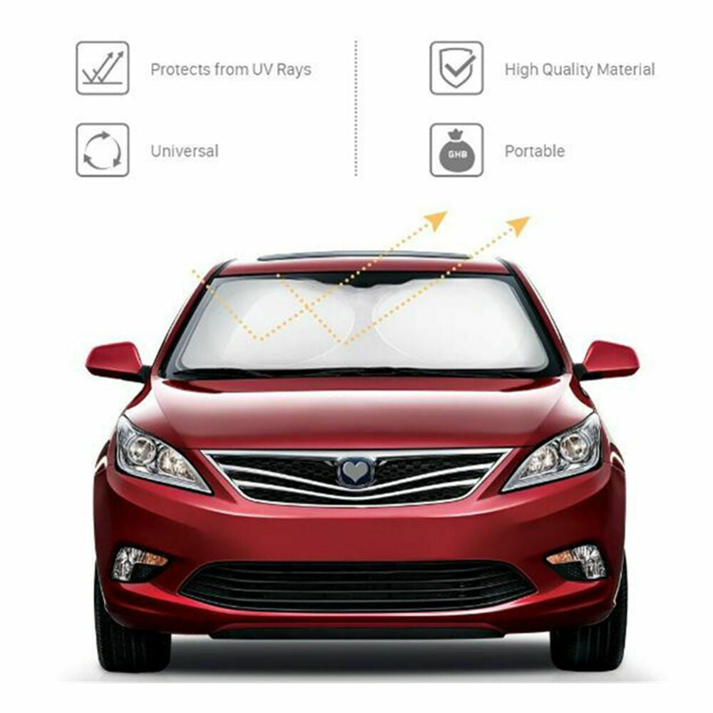 6 Pcs Premium Metallic Reflective Nylon Car Glass Sunshade Anti-UV Recyclable