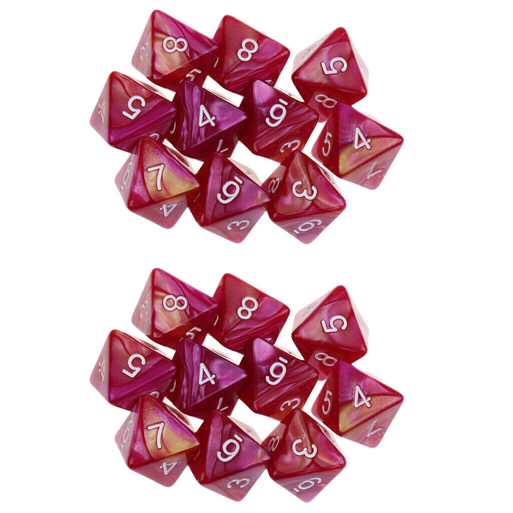 Multi-sided Dice Polyhedral Dice D8 For D&D RPG MTC Table Games Pack Of 20