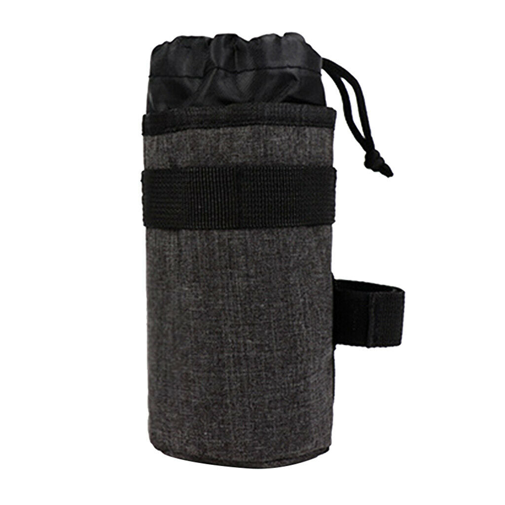 Portable Water Bottle Bag Outdoor Riding Insulated Kettle Sleeve Pouch Gray