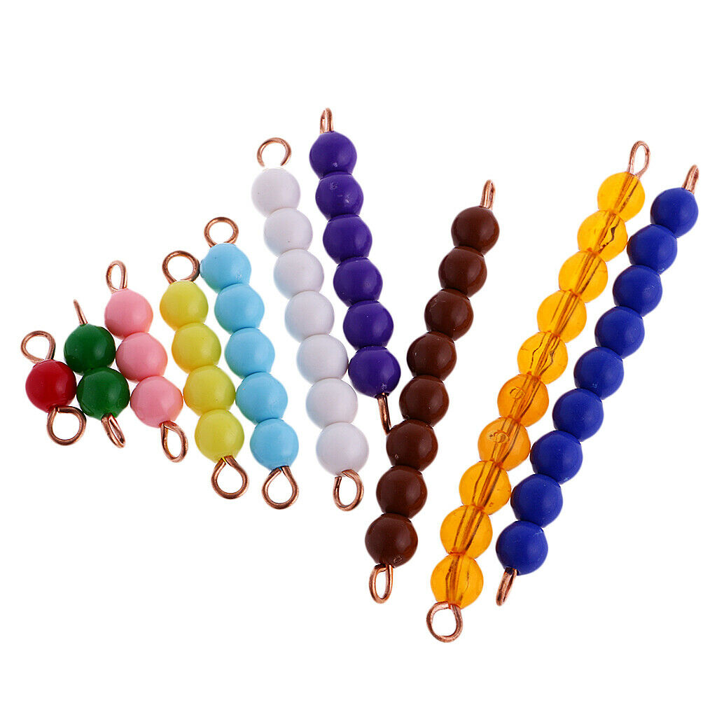 Bead Bars 1-9 Numbers Math Square Counting Game Kids Math