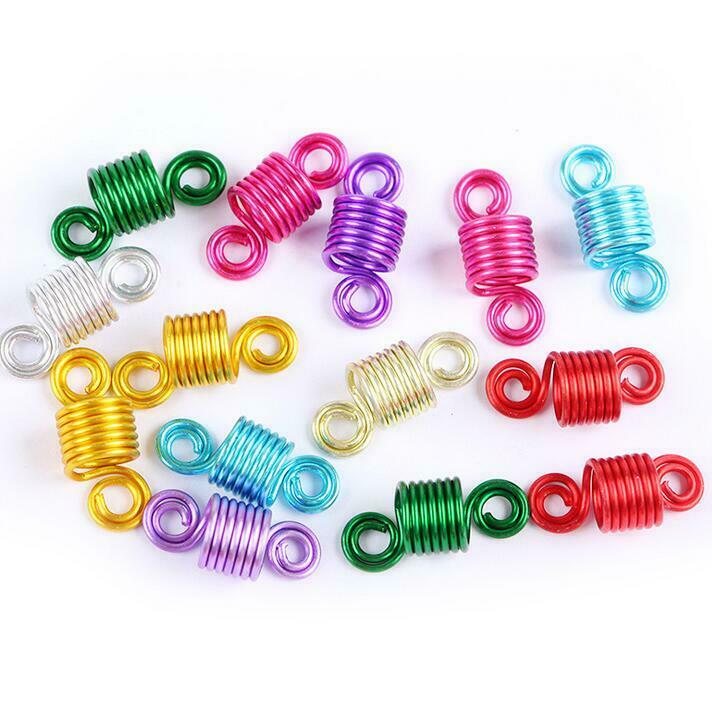 20pcs Mixed Hair Coils Cuffs Braids Dreadlocks Aluminum Hair Decoration Jewelry
