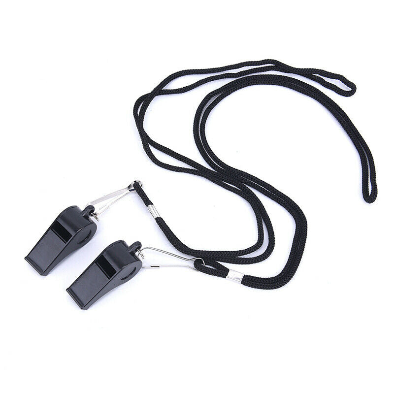 2Pcs Whistle Sports Referee Training Whistle Outdoor Survival With LanyaF.l8