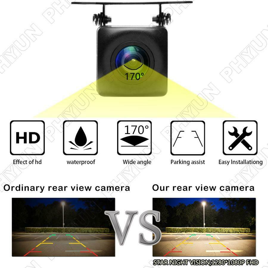 170Â° Wide Angle 1080P HD Night Vision Car Reverse Parking Rear View Camera IP68