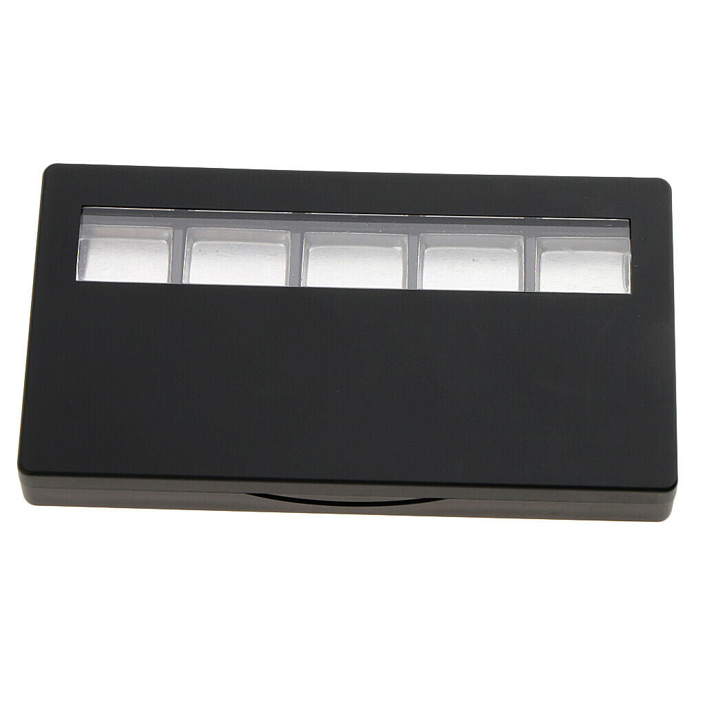 Eyeshadow Blusher Lipstick Powder Palette Tray Case with Brush 5 Slots