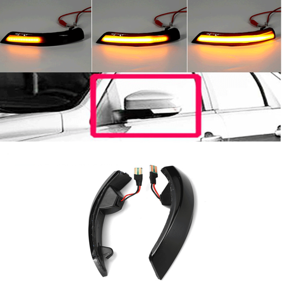 2x Sequential Dynamic Turn Signal LED Mirror Light For Ford Kuga Escape EcoSport