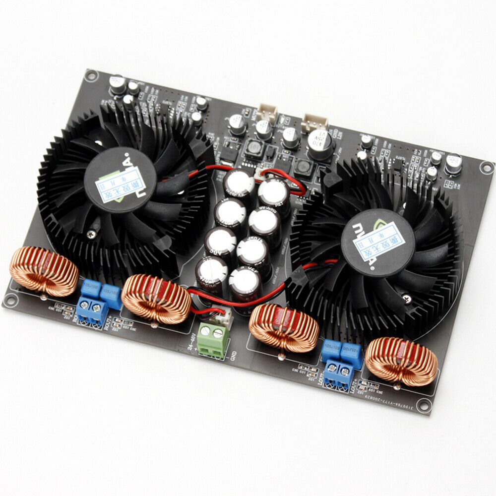 Class D Dual Core TPA3255 High Power 2.0 Power Amplifier Board Air Cooled 2*600W
