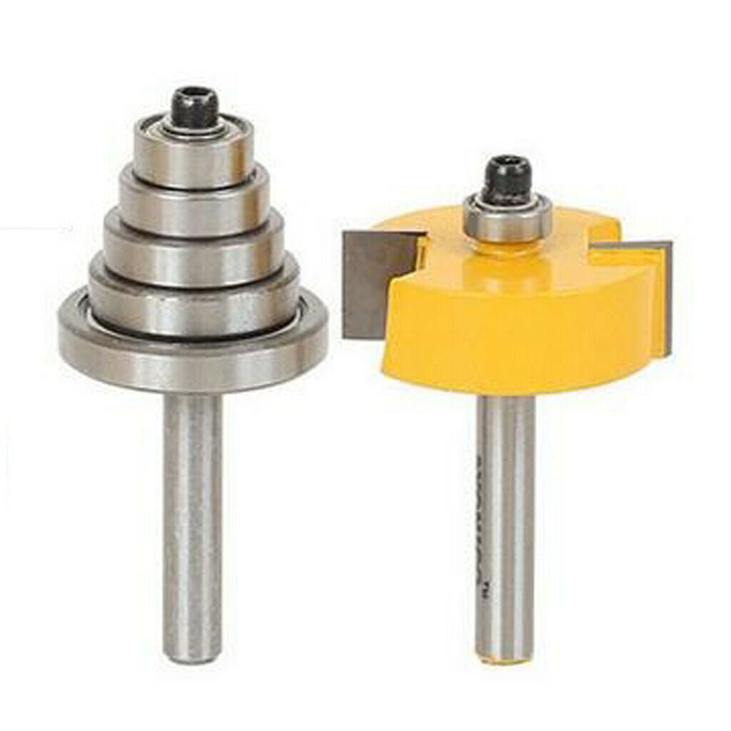 1/4 Inch Multi Rabbet Carbide Router Bit Kit Rabbeting Bits Set Cut Tool