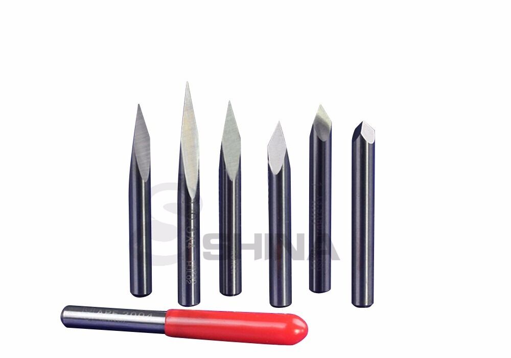 5x 90° 6mm SHD 0.2mm CED Carbide Pyramid Engraving Bits CNC Router Tool
