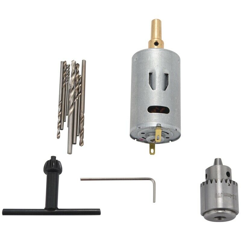 Dc 12V Motor Small Pcb Hand Drill Drilling Machine Compact Set With 10Pc 0.5-3L9