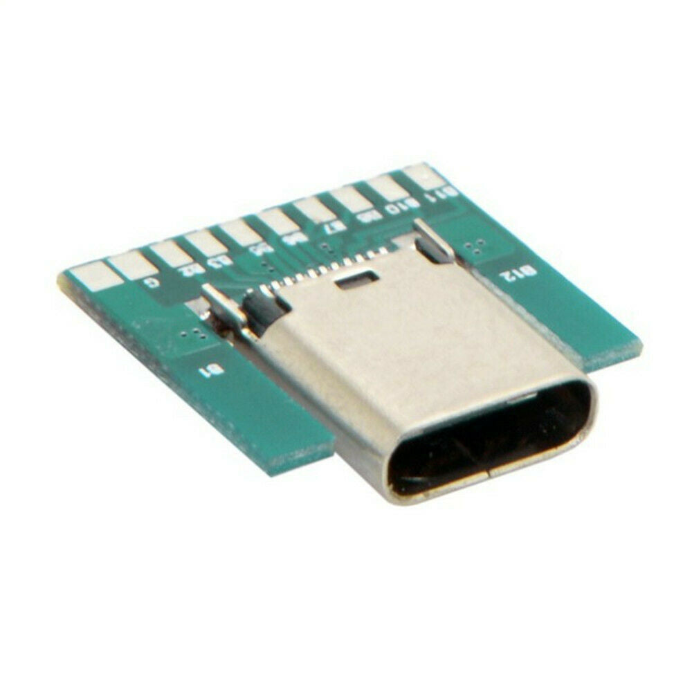 1Pcs USB 3.1 Type C Female Socket Connector Plug SMT Type with PC Board