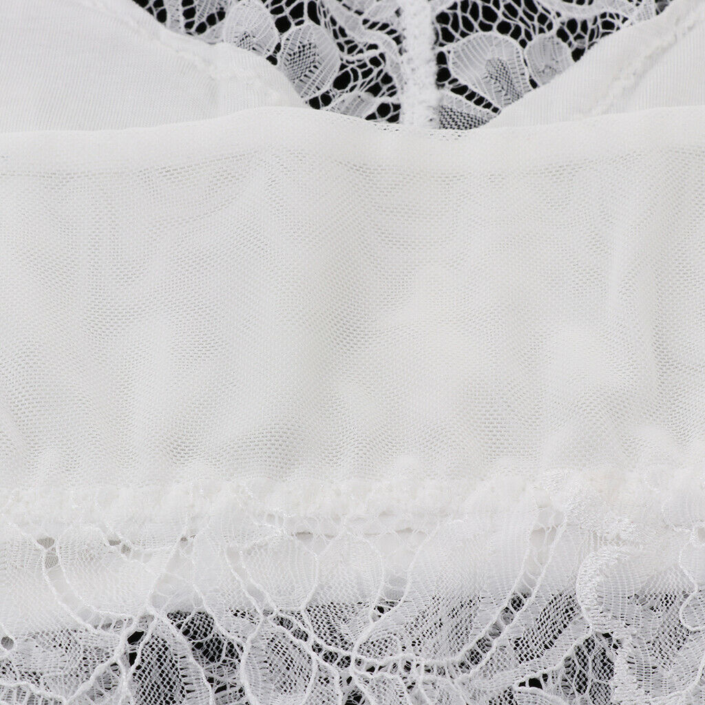 Women's Floral Lace Bra Comfort Bra Brassiere - White(No Pad), as described