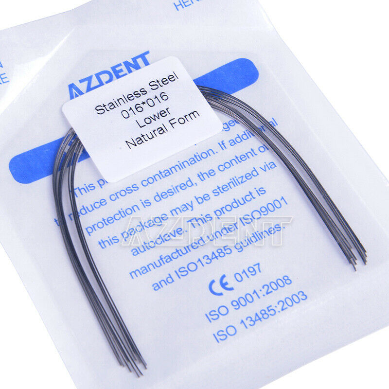 50X Dental Orthodontic Stainless Natural Rectangular Arch Wires 016*016 Lower