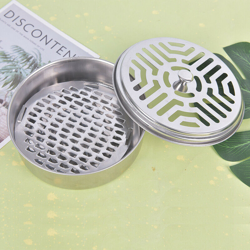 Mosquito Coil Holder Tray Frame Safe Metal Round Rack Plate Portable With.l8