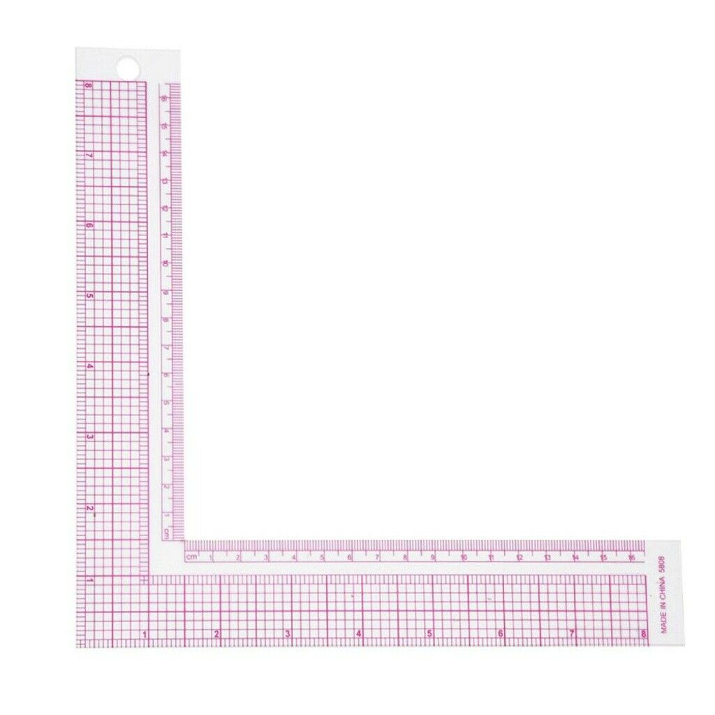 Plastic L-Square Shape Ruler Sewing Measure ruler Professional DIY Tailor Tool