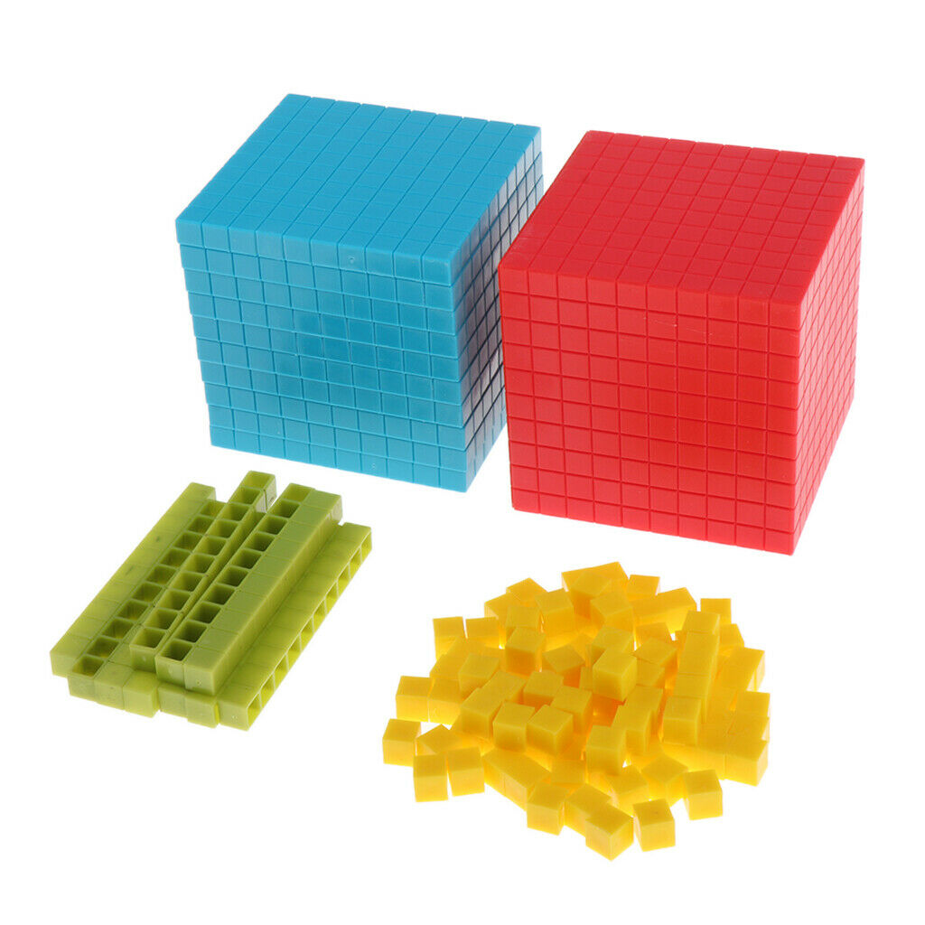 Pack of 121 Child Baby Interlocking Base Ten Maths Skills Learning 4 Colors
