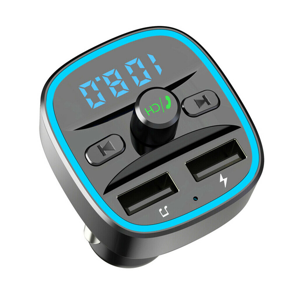 T25 Car Bluetooth 5.0 FM Transmitter Smart MP3 Player Fast Charging USB Charger
