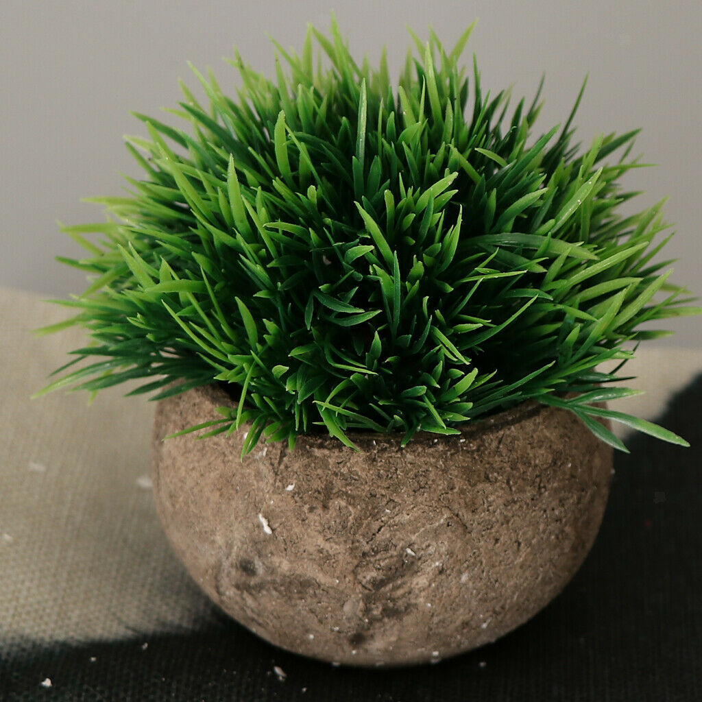 Mini Simulation Flower Bonsai Tree Mini Artificial Leaves Plant with Pot  3