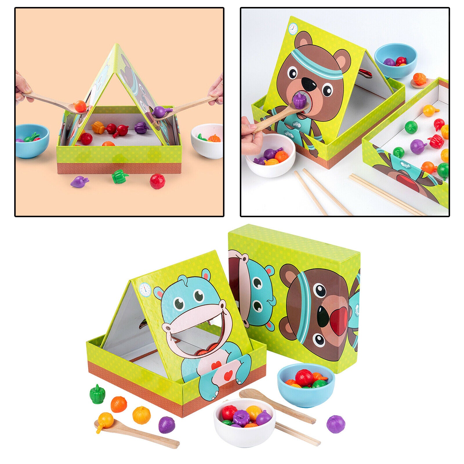 Animal Feeding Game Early Chopsticks Exercise Family Games Gifts Age 2-5
