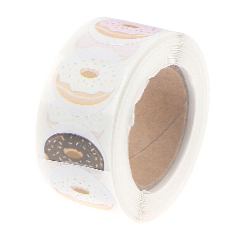 500pcs Doughnut Stickers 8 Designs Delicious Cake Bread Baking Labels Sti.l8