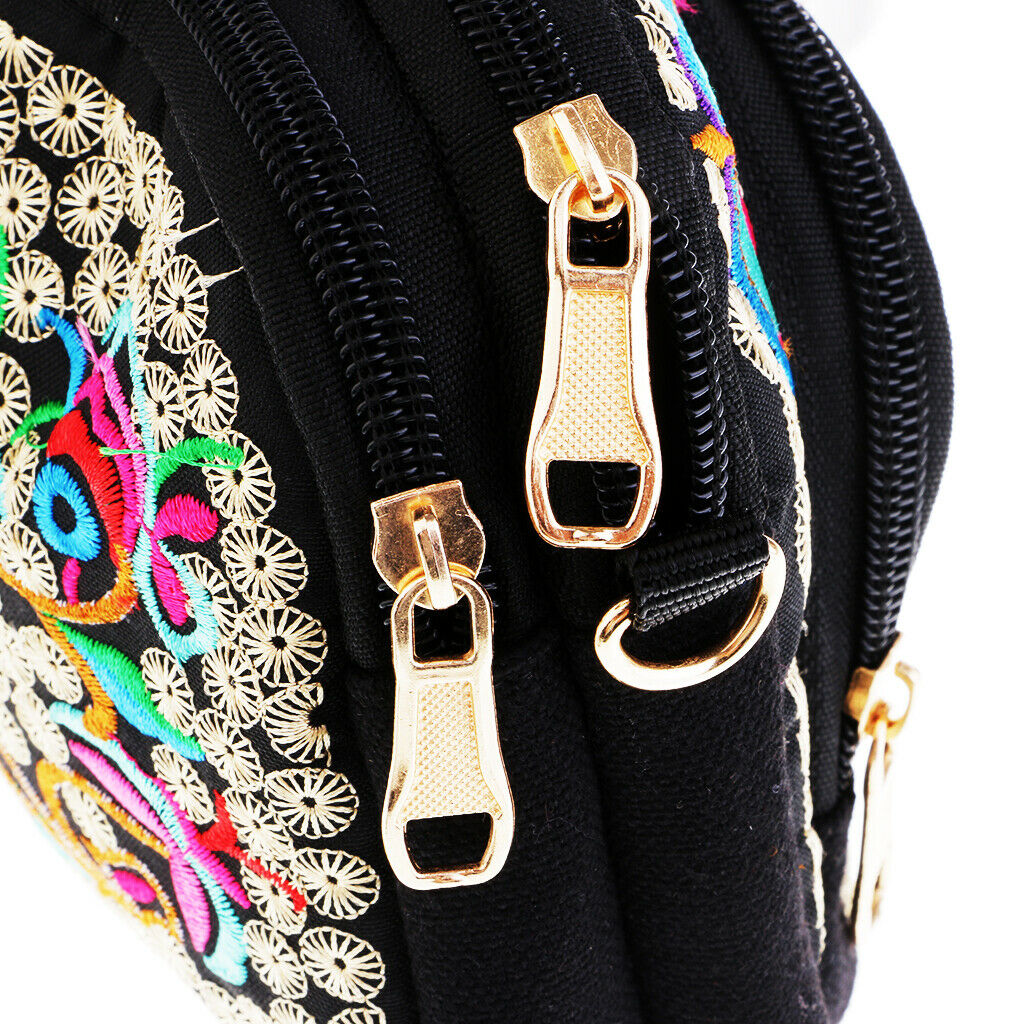 Flower Embroidery Handmade Single Shoulder Bag Handbag Purse for Women