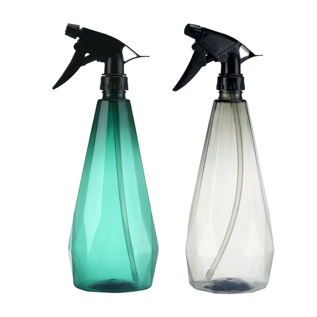 2pcs 2x 1000ml Misting Spray Bottle Clear Plant Watering Can Trigger Sprayer
