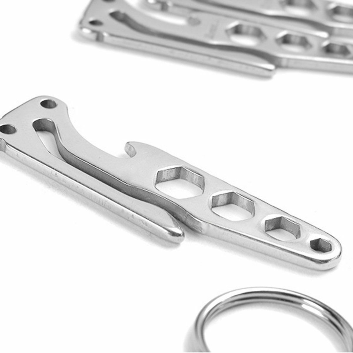 Mini Stainless Multi Tool EDC Pocket Bottle Opener Screwdriver Keychain .l8