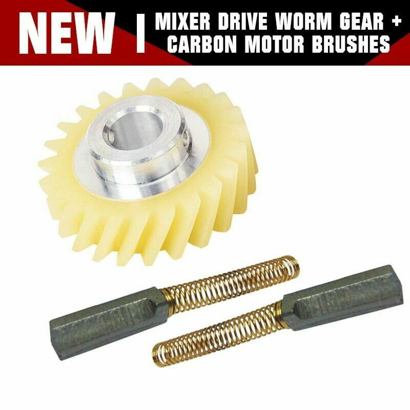 For Artisan Mixer Worm Gear+A Pair of Replacement Carbon Motor Brushe 1set New