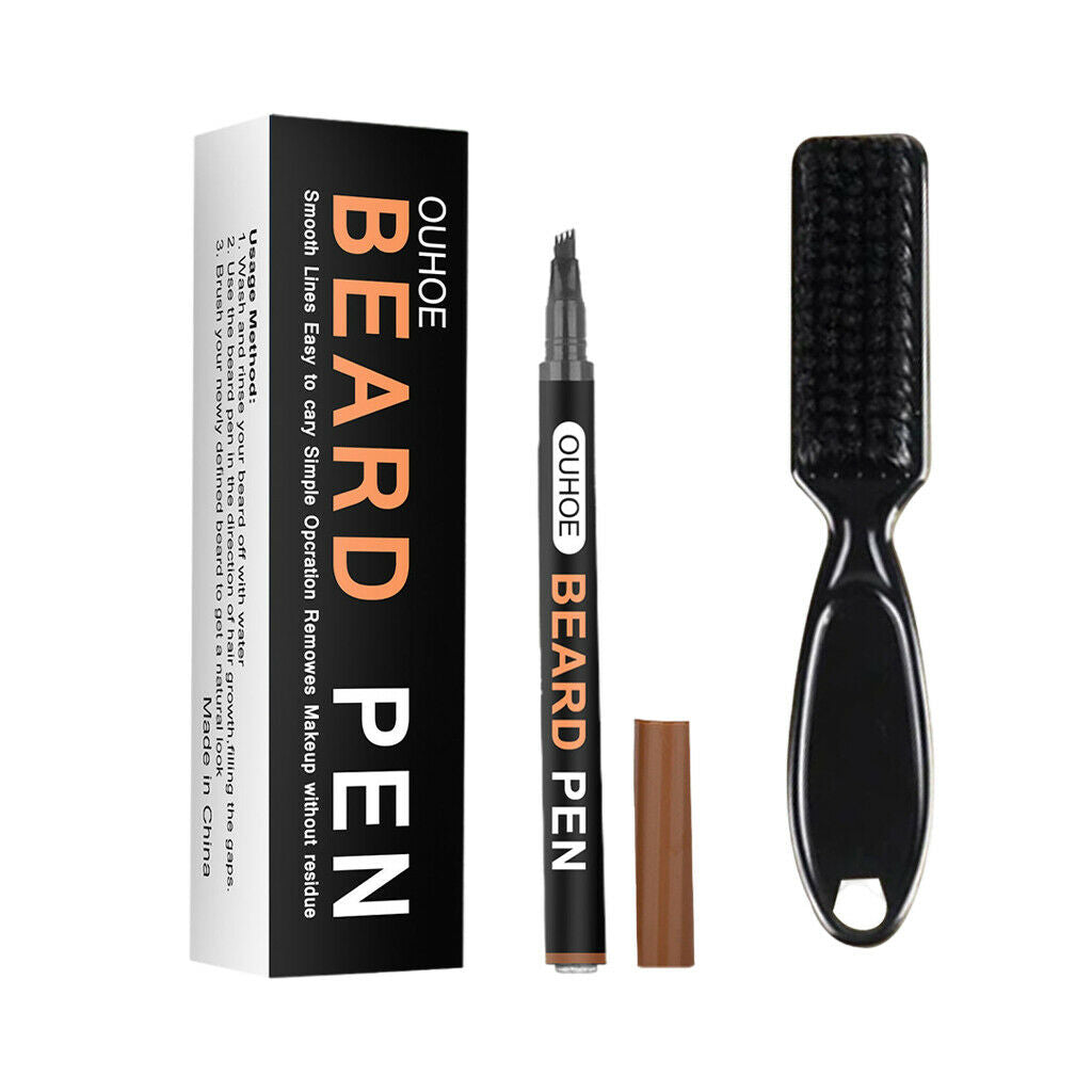 Beard Filler Sweatproof Creates Moustache Eyebrows Facial Hair Repair Brown