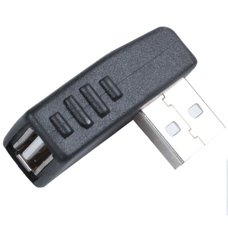 Black Side Right Angle USB A Female To A Male Adapter Connector Hubs Q4I9I9