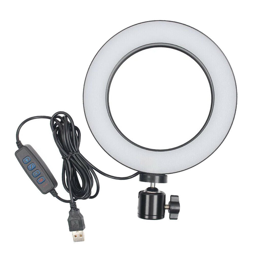 8" Selfie Ring Light for Live Stream/Makeup Desktop Led Camera Ringlight Lamp