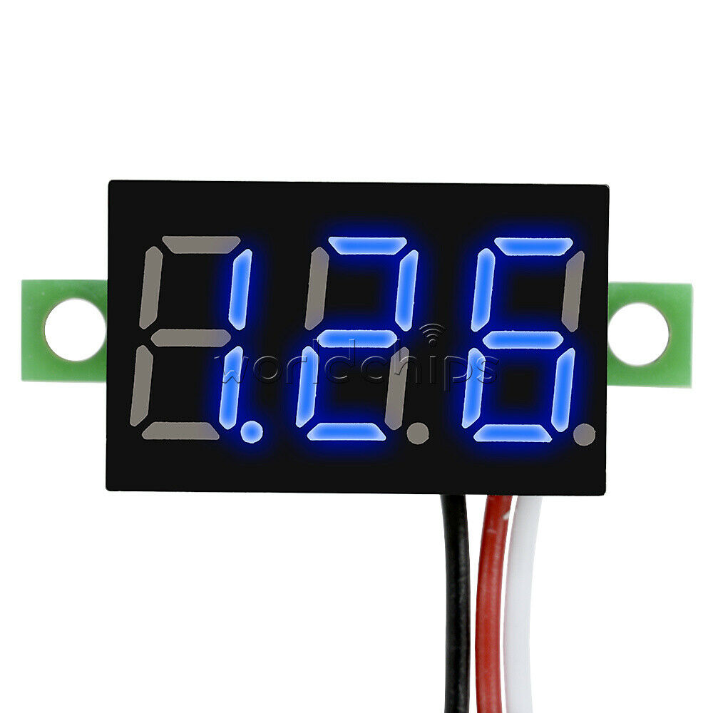 5PCS 0-30V 0.36'' inch 3 Wires 3Digit LED Panel Voltage Display Voltmeter Meter