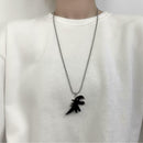 2 Pcs/Set Cute Pendant Gift Dinosaur Necklace For Women Men Couples Matching