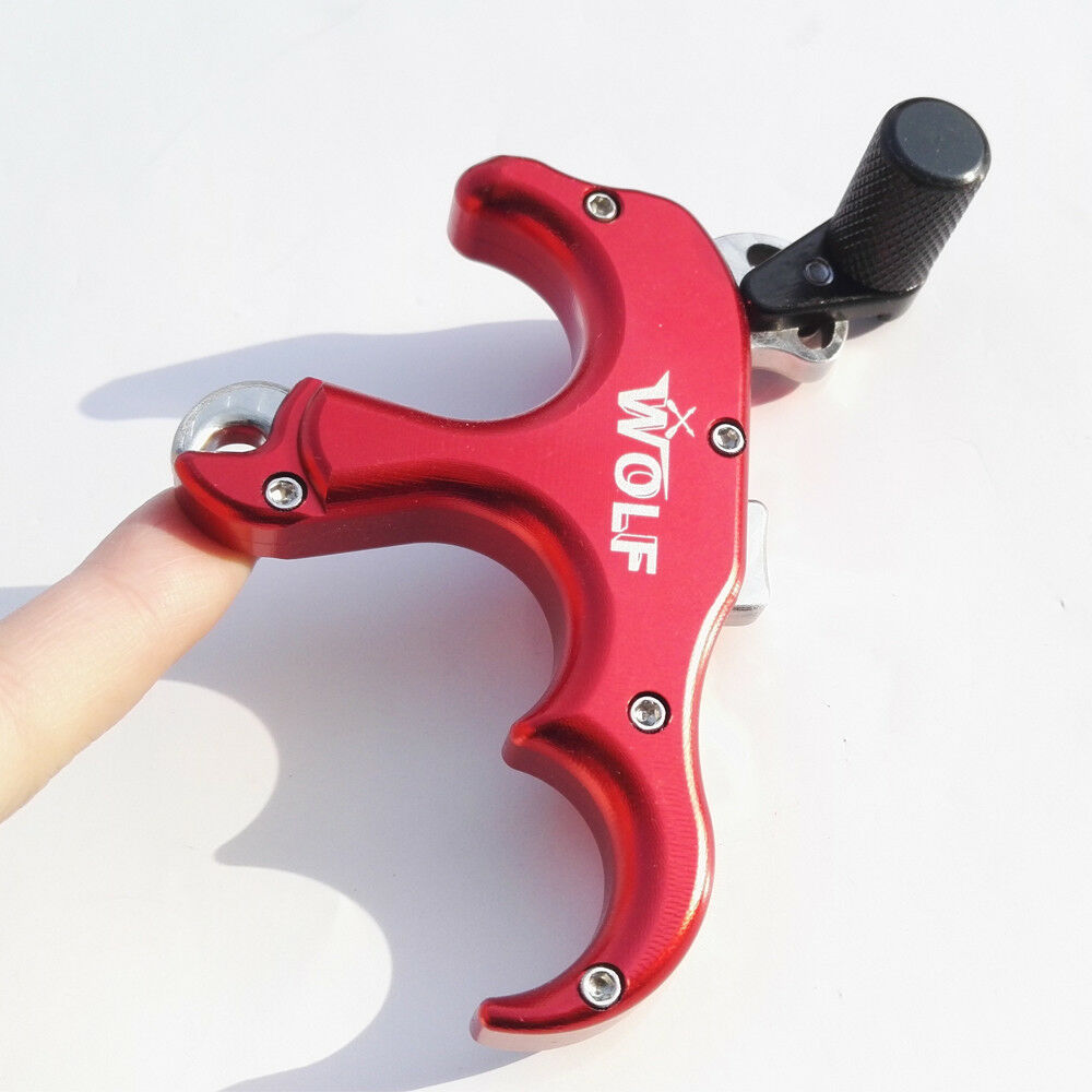Archery Release Aids Thumb Caliper Trigger 3 Finger Grip Compound Bow Automatic