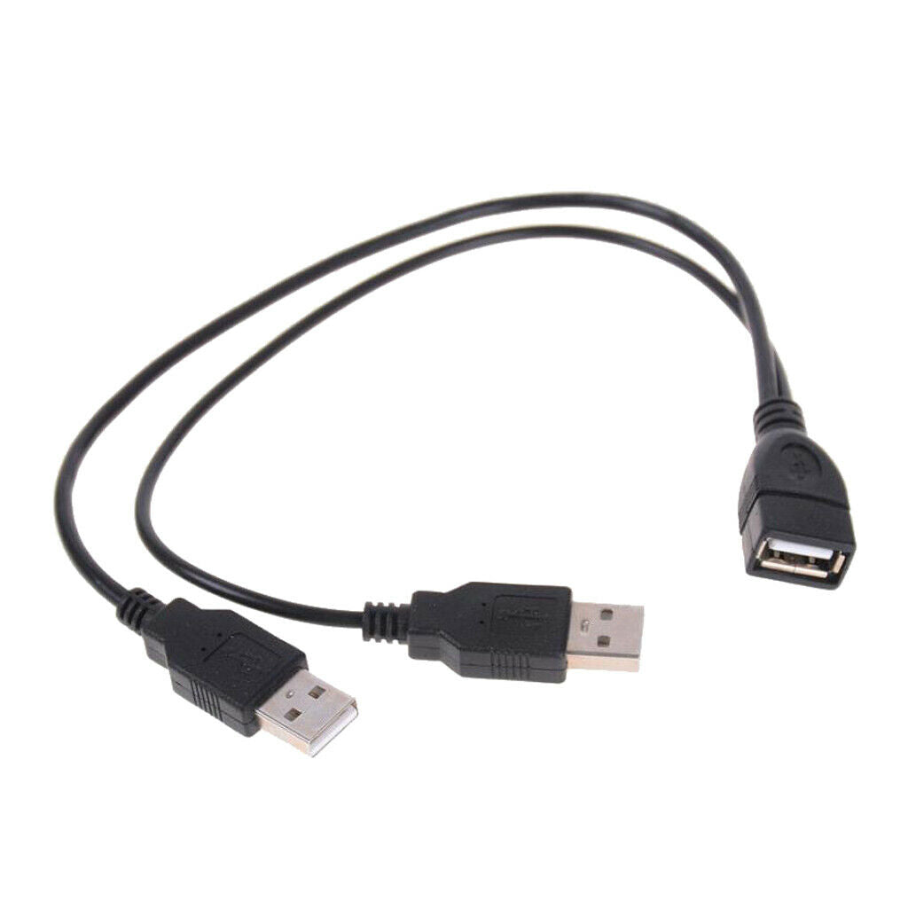 USB 2.0 Female to Dual Male Splitter Y Extension Data Charging Cable 20x1x1cm