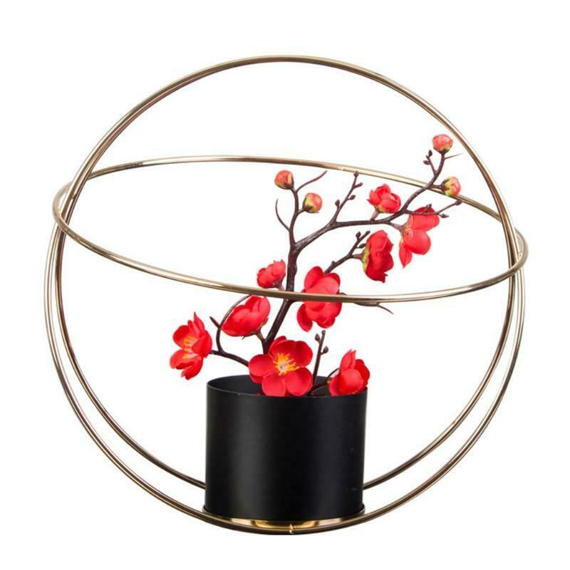 Wrought Iron Plant Pot Stand Rack Holder Indoor Outdoor Flower Arrangement Decor