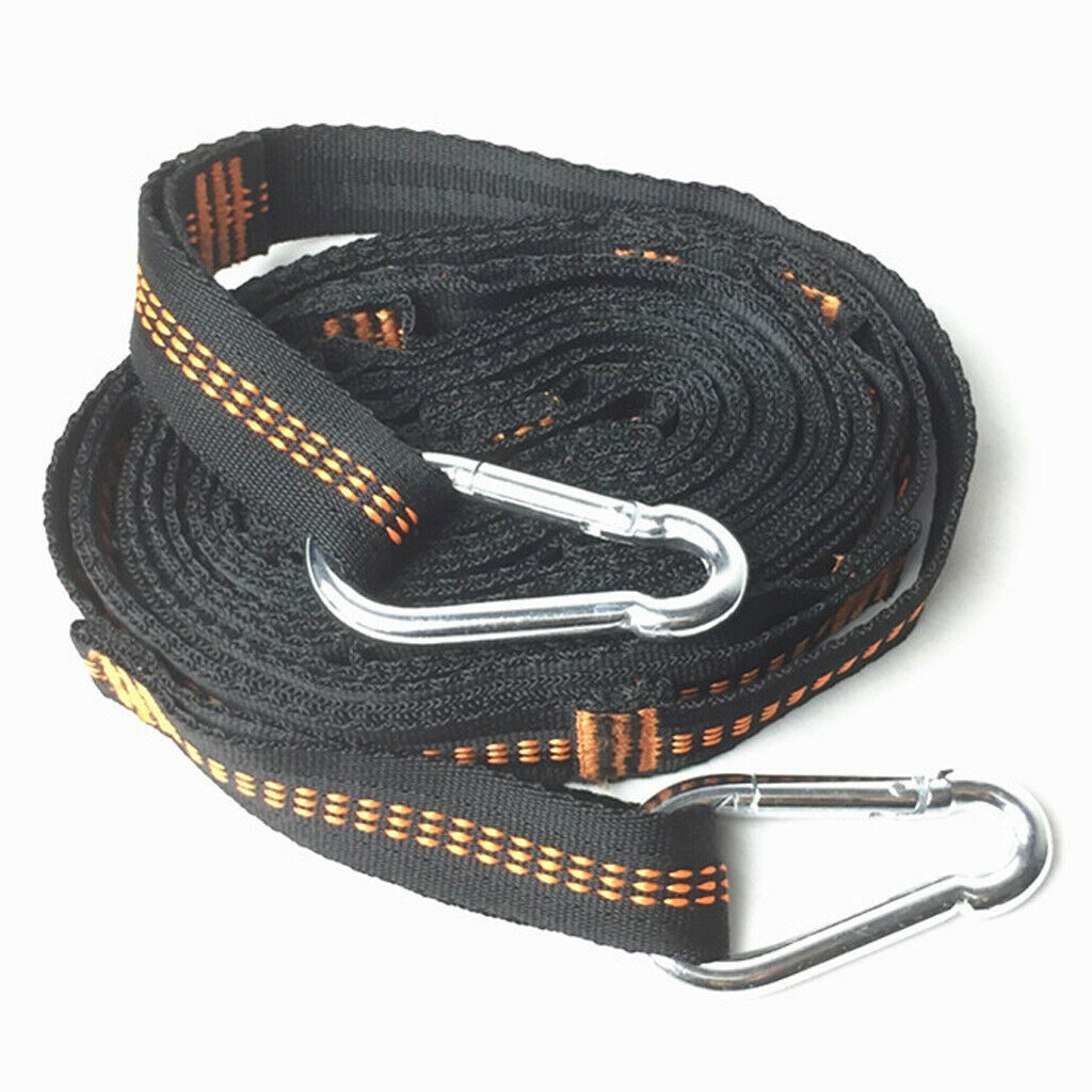 Rope ladder for indoor and outdoor use with strong carabiners
