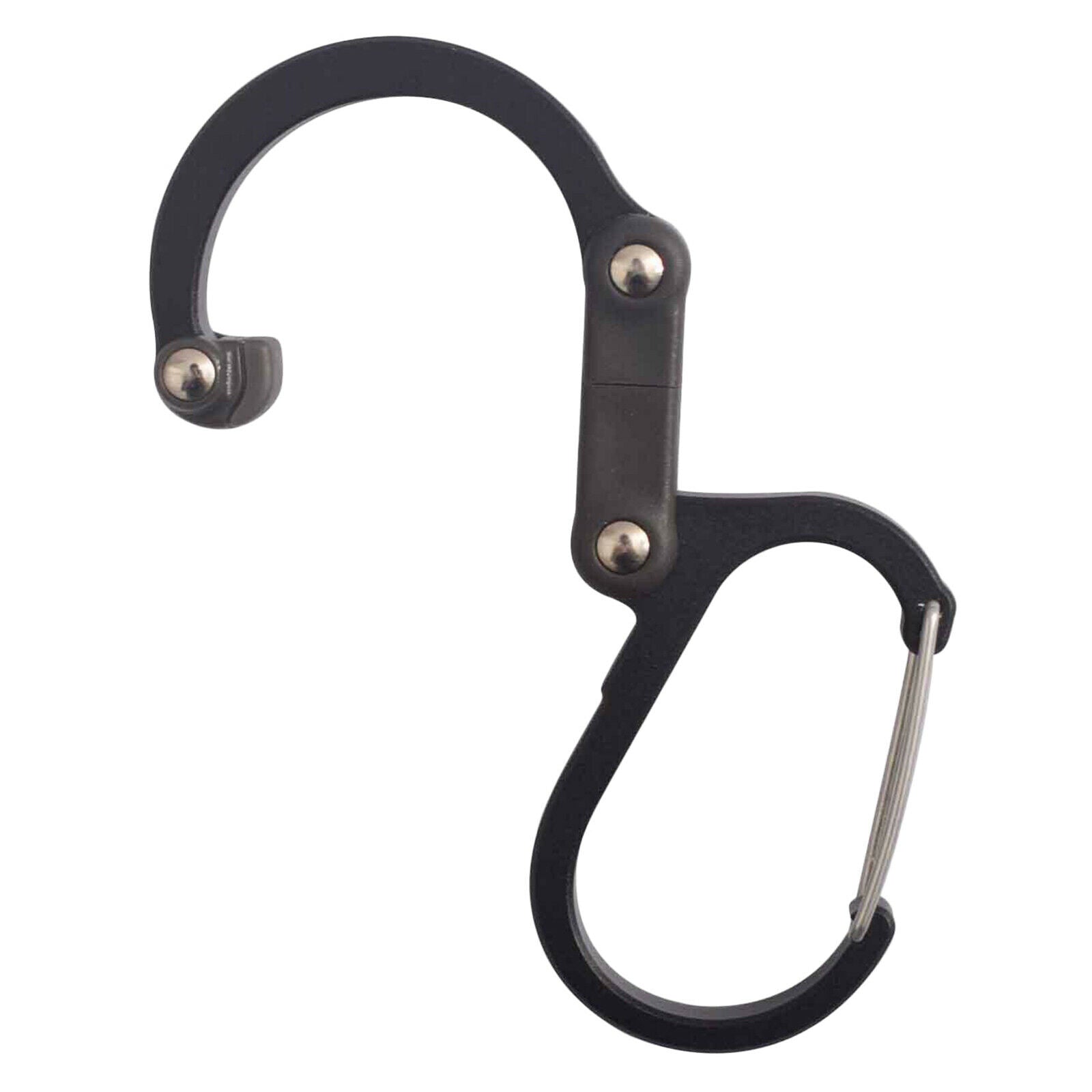 Alloy Carabiner Clip & Hook for Purse Shopping Bag Hanging Lock Buckle Hanger -