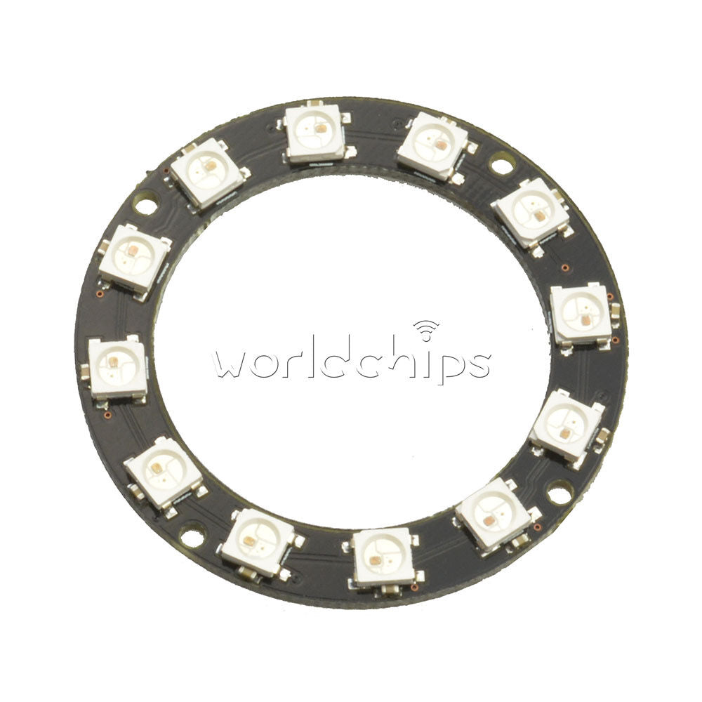 Round 5050 12-Bit RGB LED Ring WS2812 Decoration Bulb Perfect For Arduino