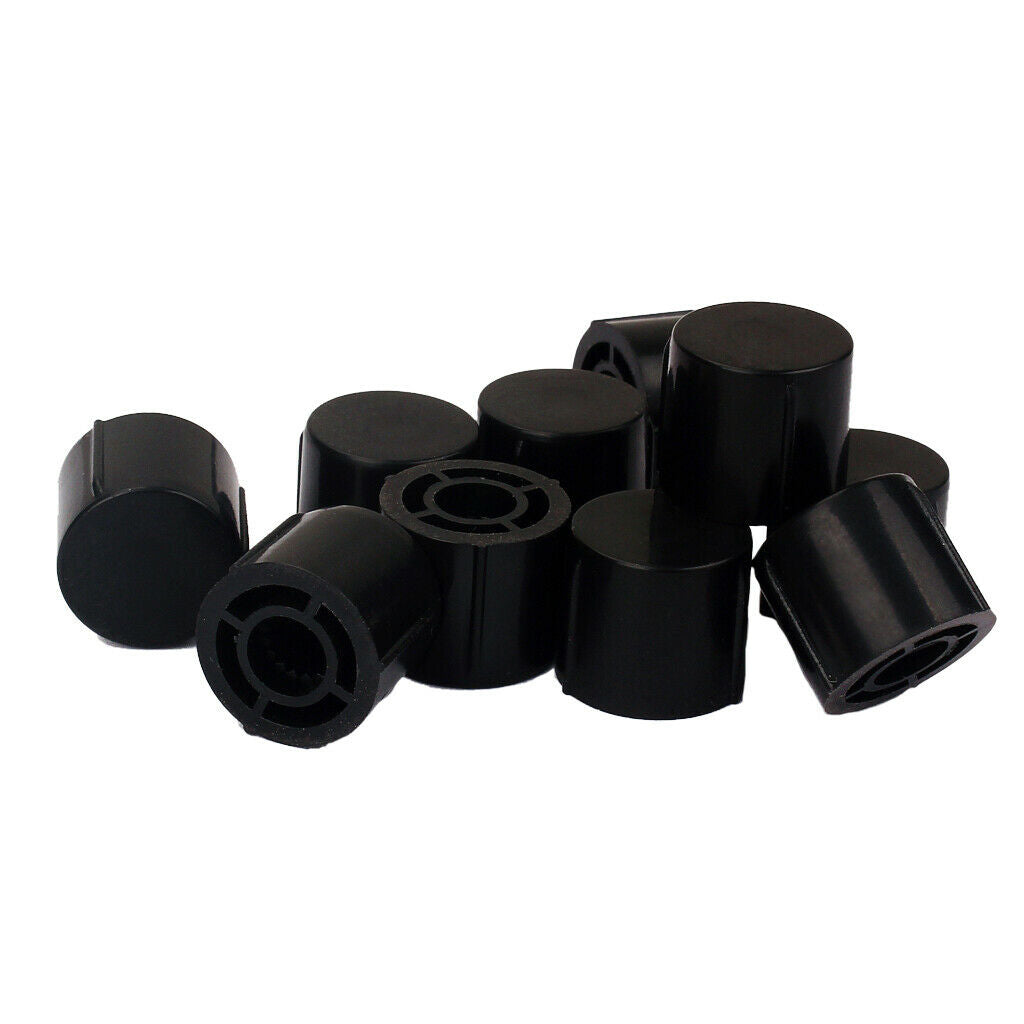 10 Pieces Electric Guitar Bass Volume Tone Control Knobs Buttons Black